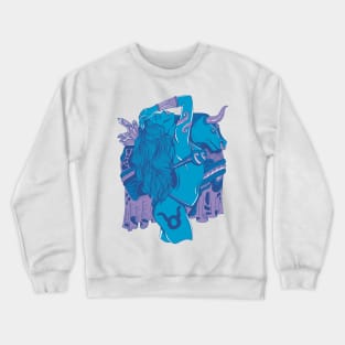 Mountain Blue Taurus Beauty Crewneck Sweatshirt